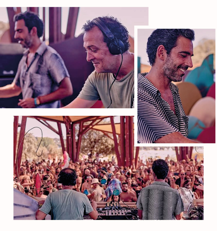 Amazing Collabs with amazing artists Zen baboon playing at boom festival dressed by koziishop